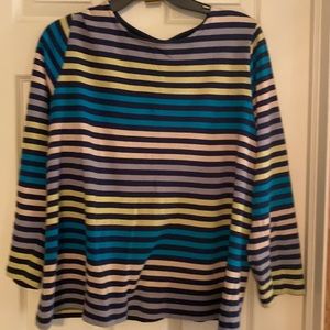Striped long sleeve top